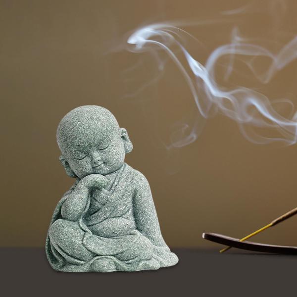 僧侶の置物 仏像 繊細な装飾 家の装飾 デスクトップ リラックス