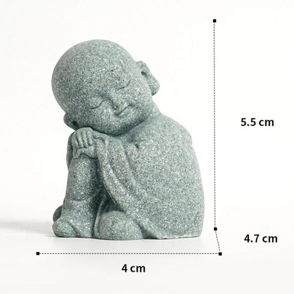 僧侶の置物 仏像 繊細な装飾 家の装飾 デスクトップの瞑想用