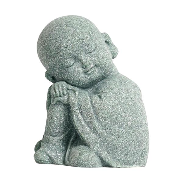 僧侶の置物 仏像 繊細な装飾 家の装飾 デスクトップの瞑想用