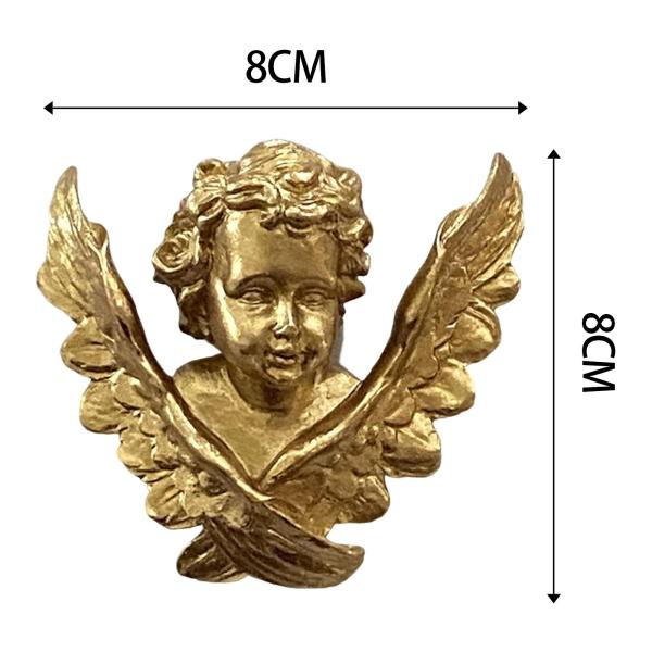 翼の天使の像 樹脂の天使の壁の彫刻 写真の小道具 天使の置物