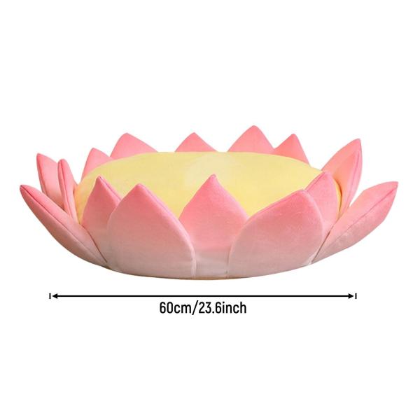 蓮の花の形のクッション 椅子パッド 瞑想クッション 女の子用 ソファ バルコニー 60cm