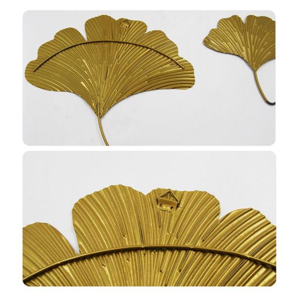 イチョウの葉 壁の彫刻 錬鉄 イチョウの葉 壁の装飾 ホテル用 小さい