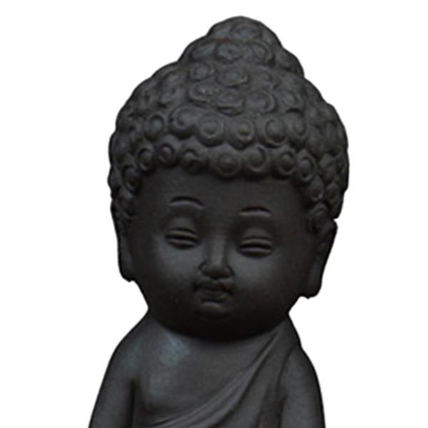 黒陶器 ティーペット 仏像 ティーペット デコレーション アート ティー ペット オーナメント 僧侶 ティー ペット アクセサリー 多肉植物