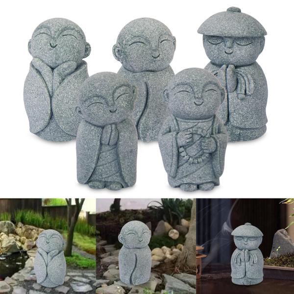 僧侶の置物ミニ仏の水槽の装飾卓上茶屋庭スタイル A