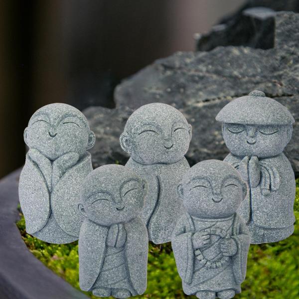 僧侶の置物ミニ仏の水槽の装飾卓上茶屋庭スタイル A