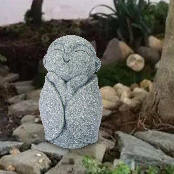 修道士の置物ミニ仏の水槽の装飾卓上茶屋庭スタイル C