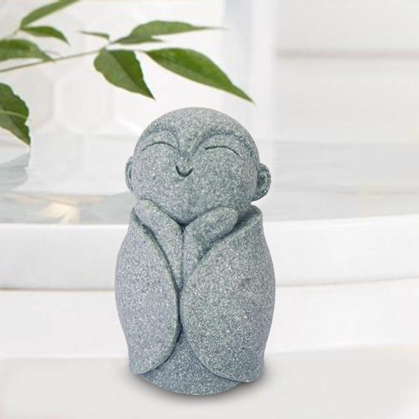 修道士の置物ミニ仏の水槽の装飾卓上茶屋庭スタイル C