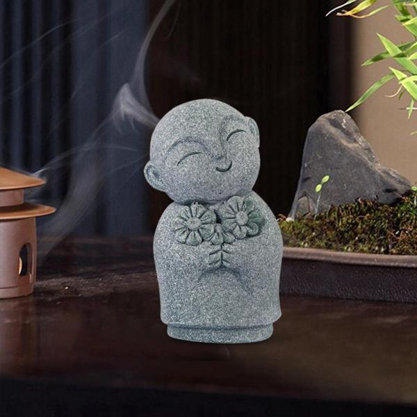 僧侶の置物工芸仏の水槽の装飾の装飾デスクトップ車スタイル B