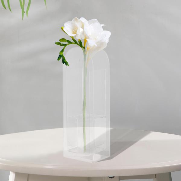 アクリル花瓶花容器ポット装飾花瓶テーブルセンターピースホワイト