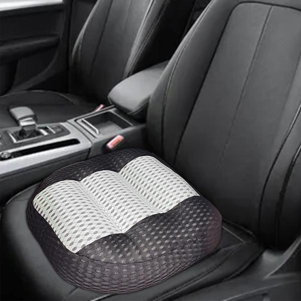 車用ブースターシートクッション ポータブル 車椅子を運転する背の低い人向け 大人用 ブラック