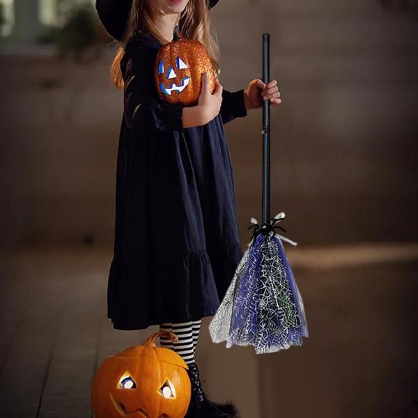 ハロウィン 魔女のほうき写真クラブ 子供用小道具 カーニバル 魔女のほうき オレンジ