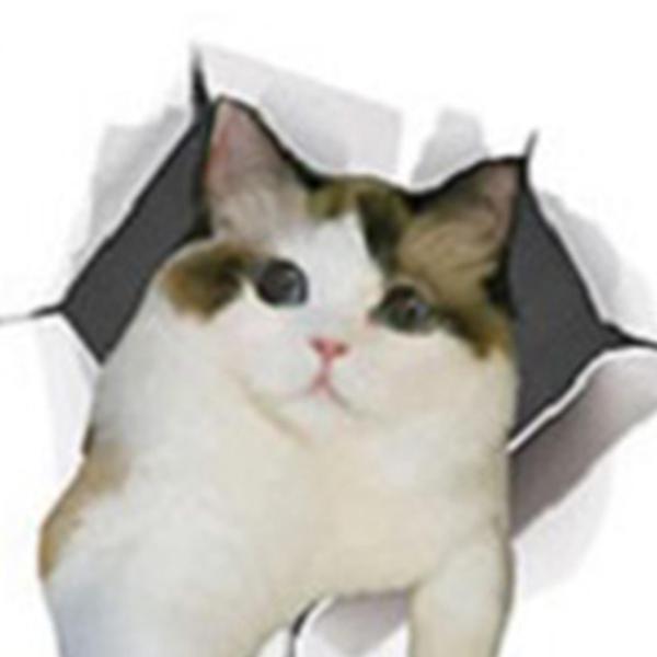 漫画猫トイレ楽しいステッカー便座カバーデカール浴室洗面所 19 センチメートル x 32 センチメートル
