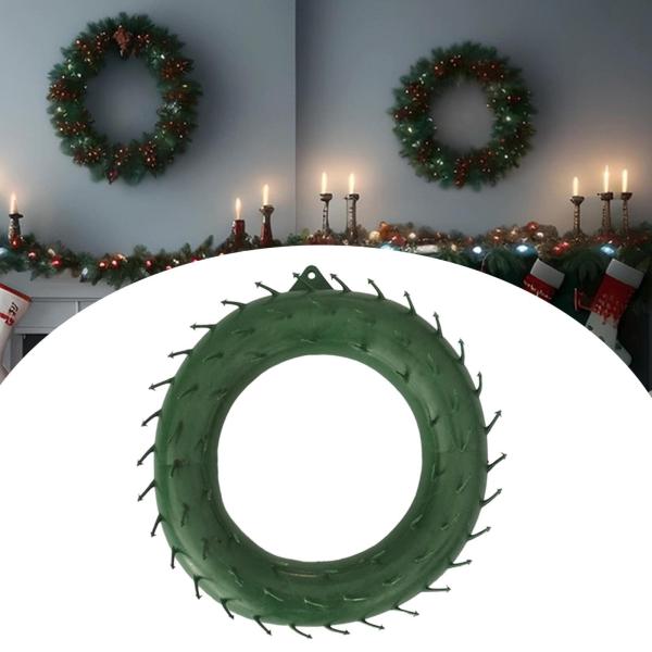 クリスマスラウンドリース作成フープ DIY フラワーアレンジメント用クラフト耐久性のある 20 センチメートル