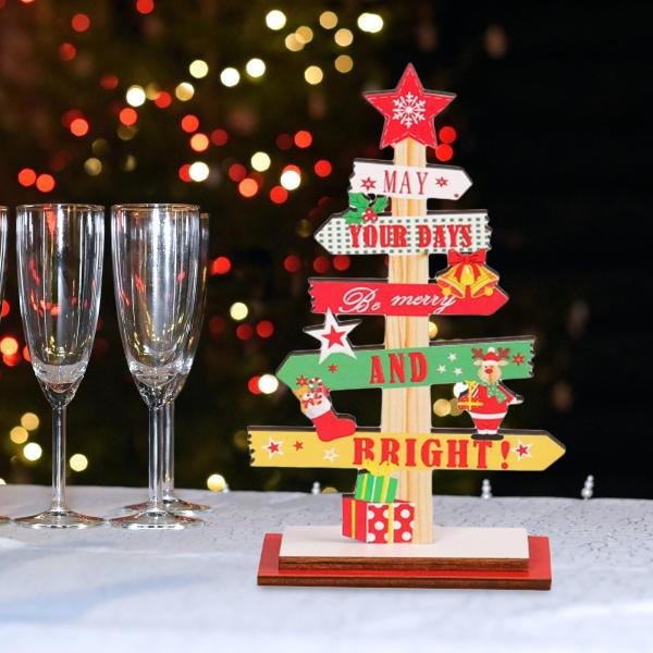 クリスマスデスクトップ装飾クラフトキッチン屋内屋外装飾ガーデンスタイルA