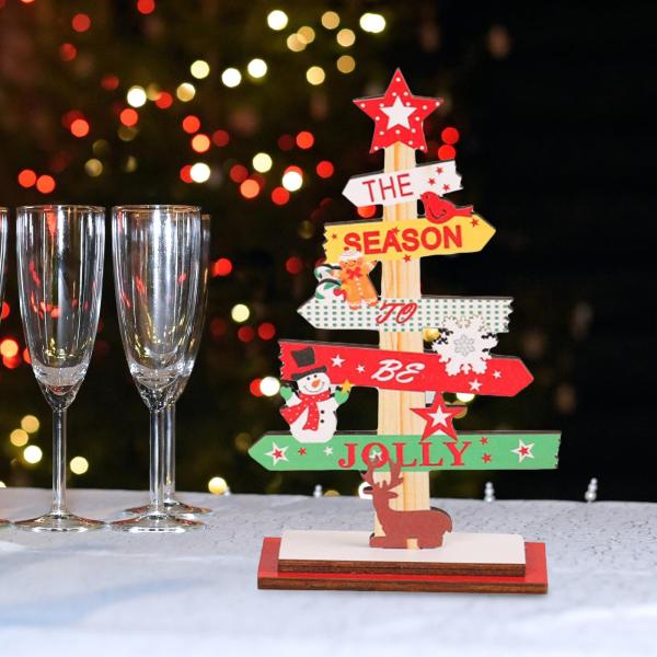 クリスマスデスクトップ装飾クラフトキッチン屋内屋外装飾ガーデンスタイルC