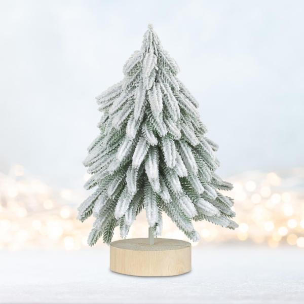 人工クリスマスツリー 卓上 ミニチュア 植毛クリスマスツリー クリスマス用  サイズM