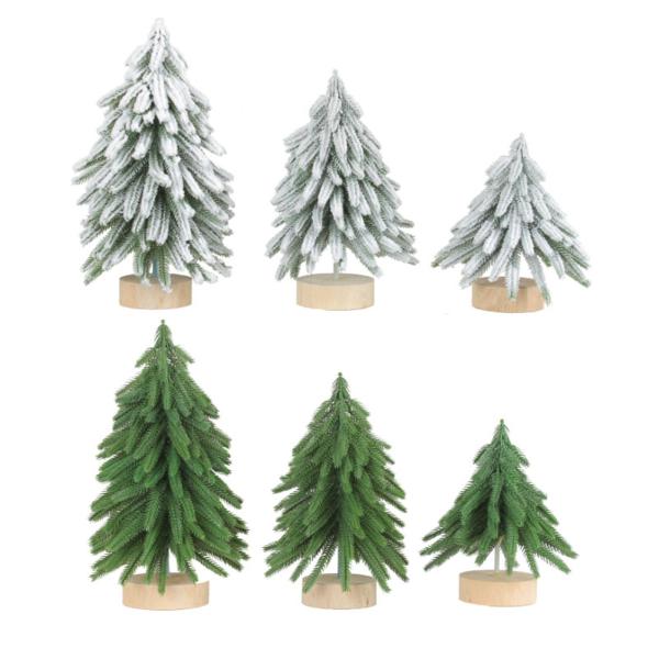 人工クリスマスツリー 卓上 ミニチュア 植毛クリスマスツリー クリスマス用  サイズM