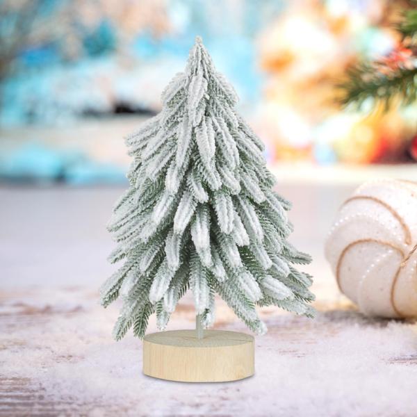人工クリスマスツリー 卓上 ミニチュア 植毛クリスマスツリー クリスマス用  サイズM