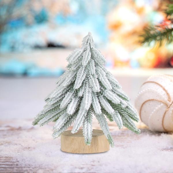 人工クリスマスツリー 卓上 ミニチュア 植毛クリスマスツリー クリスマス用  S