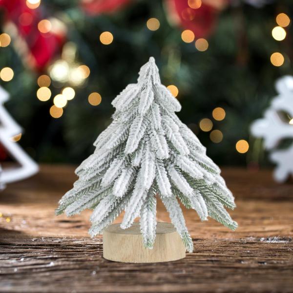 人工クリスマスツリー 卓上 ミニチュア 植毛クリスマスツリー クリスマス用  S