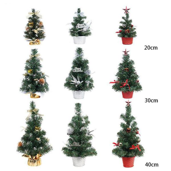 16インチ卓上クリスマスツリーミニクリスマスツリー暖炉棚用レッド