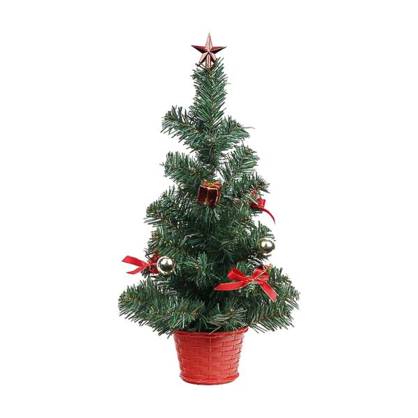 16インチ卓上クリスマスツリーミニクリスマスツリー暖炉棚用レッド