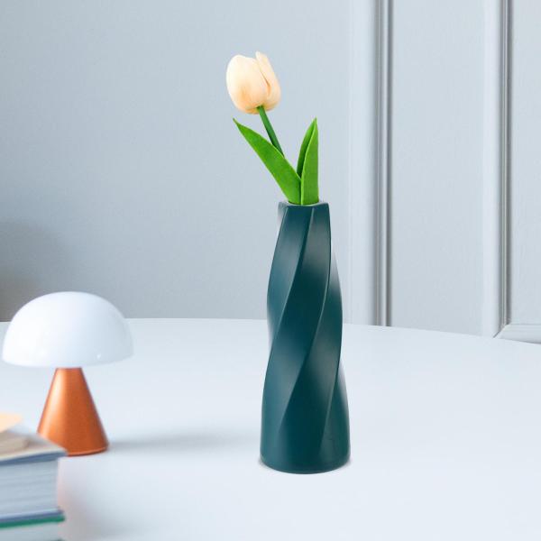 ヨーロッパの花瓶の装飾幾何学的な花瓶エレガントな花瓶デスクリビングルームキッチンダークグリーン