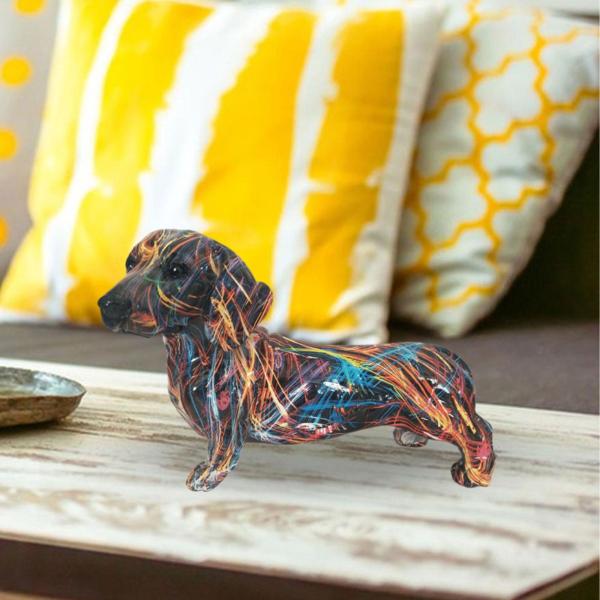ダックスフント犬の装飾アート動物像アートギフトデスクトップ置物犬像