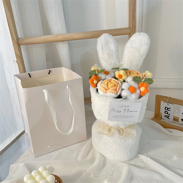 かぎ針編みフラワー ブーケ 母の日 父の日 結婚式 誕生祝い ブーケ ミニブーケ 発表会 卒業 就職祝い 退職祝い フラワー 花束 卒業式 入学式