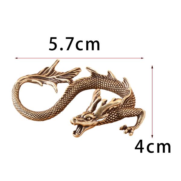 真鍮ドラゴン置物ミニチュア本棚動物コレクション装飾品富ウェディングギフト座っている真鍮工芸品ドラゴン像