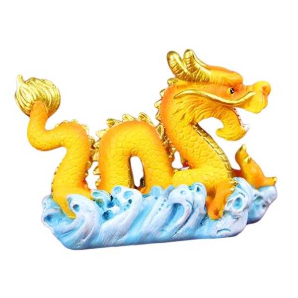 ミニチュアドラゴン置物飾りフィギュアドラゴン像中国の新年の装飾新築祝い本棚車のダッシュボード