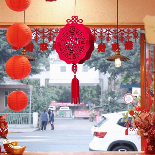 新年ランタン DIY パーティー用品良い庭の装飾赤中国ランタンスタイル B