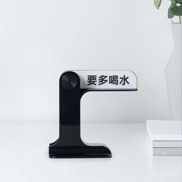フリップサイン デスク装飾 オフィス ギフト クラフト 感情サイン 感情的な言葉付き ブラック