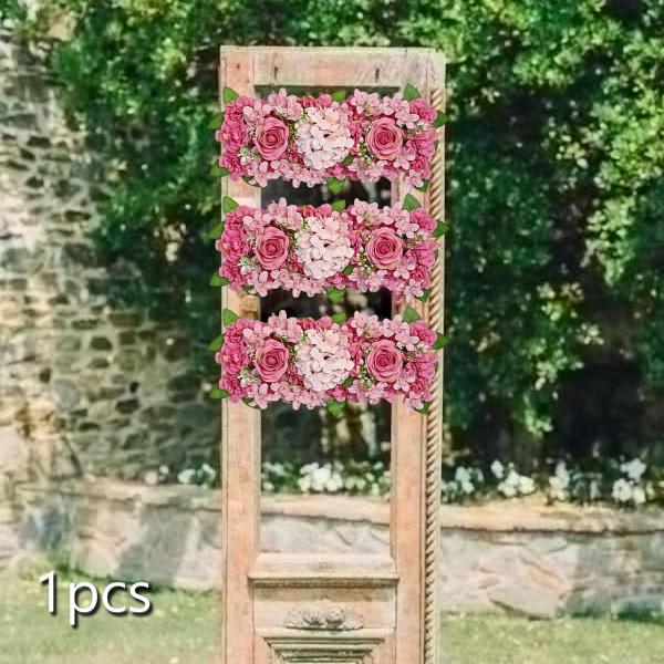 造花ローズフラワー壁パネル 19 × 7.8 インチの壁の花の装飾装飾ウェディングパーティーセンターピース多機能｜stk-shop｜05