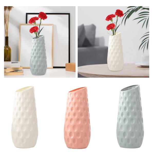プラスチック製の花瓶 デスクトップ フラワーアレンジメント ホリデー 本棚 キッチン用 ホワイト