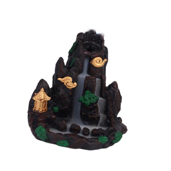 岩山流水逆流香炉 手作り 寺院用 室内装飾 9.5cmx10cmx10cm