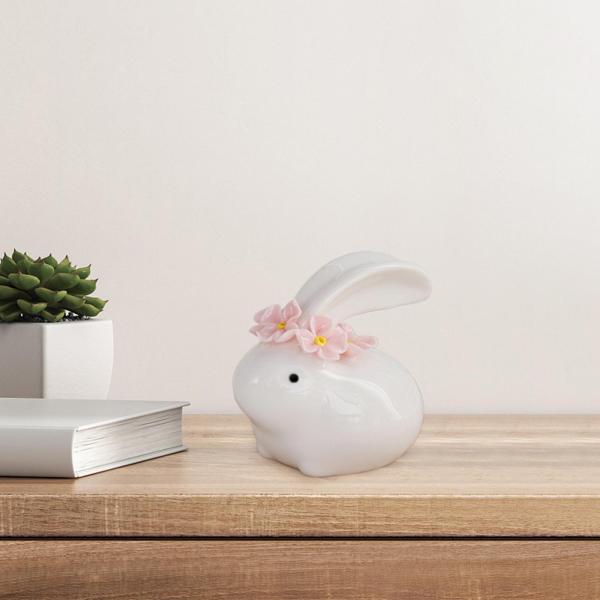 ウサギの置物ギフト 収集価値のあるウサギの彫刻 屋内リビングルーム ホームスタイル B