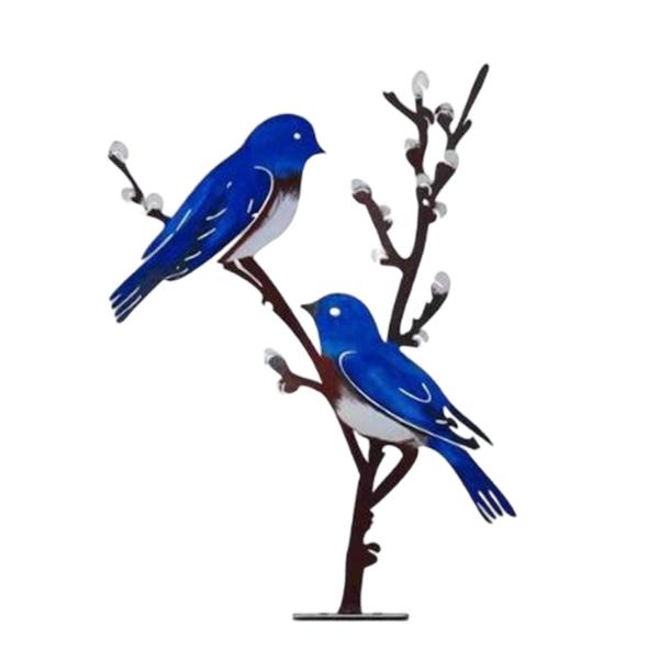 枝に止まった金属製の鳥 屋内卓上ダイニングルーム用デスクトップオーナメント スタイル A