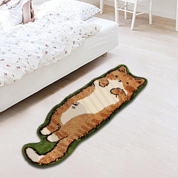 猫の寝室マット、動物の形のラグ、寝室屋内玄関廊下キッチン用のかわいい滑り止めフロアマットランナーラグ｜stk-shop｜02