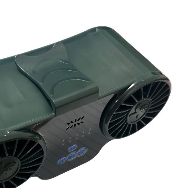 ウエストファン 4スピード風量 スピーカー付き アウトドア 釣り ハイキング 個人用ファン グリーン