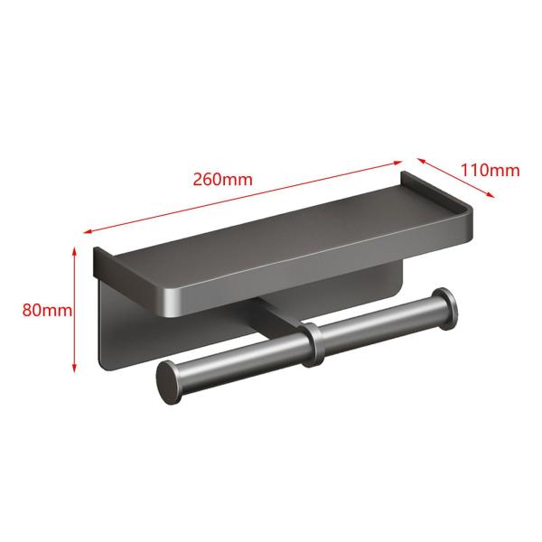 ペーパーホルダー ペーパータオルラック 安定した多機能壁掛けトイレットペーパーホルダー ティッシュディスペンサー 浴室洗面所用