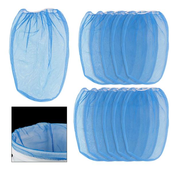 12個入り ペイントフィルターバッグ ペイントストレーナーバッグ 描画用品 メッシュバッグ 伸縮性トップ 水耕栽培用 ペイント 5ガロンバケツ