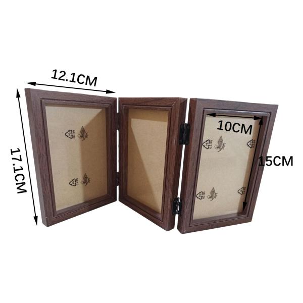 リビングルーム、ダイニングルーム、玄関用、3つ折りのモダンなヒンジ付きフォトフレーム