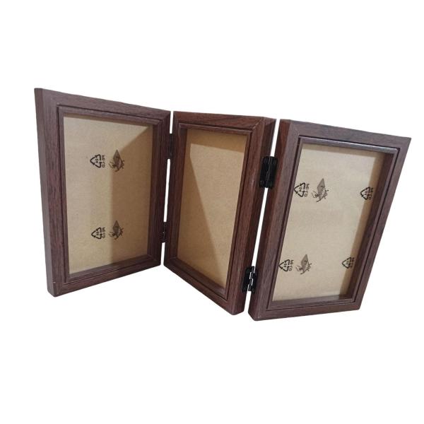 リビングルーム、ダイニングルーム、玄関用、3つ折りのモダンなヒンジ付きフォトフレーム