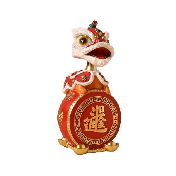 ど*6様 【お買い得品❣️】手獅子 金色 赤い髪と鈴付き 獅子頭 赤 （水戸） C型