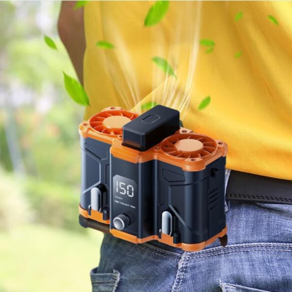10000mAh ウエストファン パーソナルファン 実用的 低騒音 軽量 充電式 冷却ファン 農場 サイクリング バックパッキング ハイキング用
