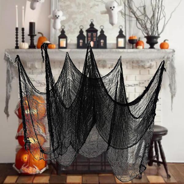 ハロウィン不気味な布 ハロウィン不気味な布 パーティー 玄関 家用 ブラック