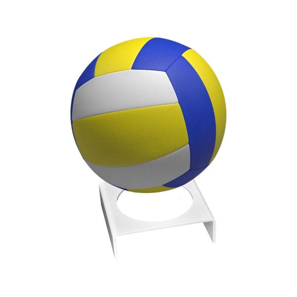 スポーツボールディスプレイスタンド 軽量 ラグビー 省スペース サッカーディスプレイラック ラージ ホワイト