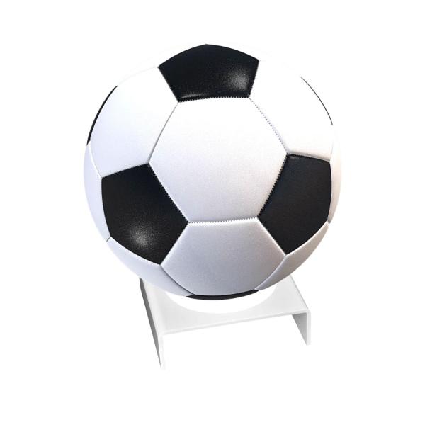 スポーツボールディスプレイスタンド 軽量 ラグビー 省スペース サッカーディスプレイラック ラージ ホワイト