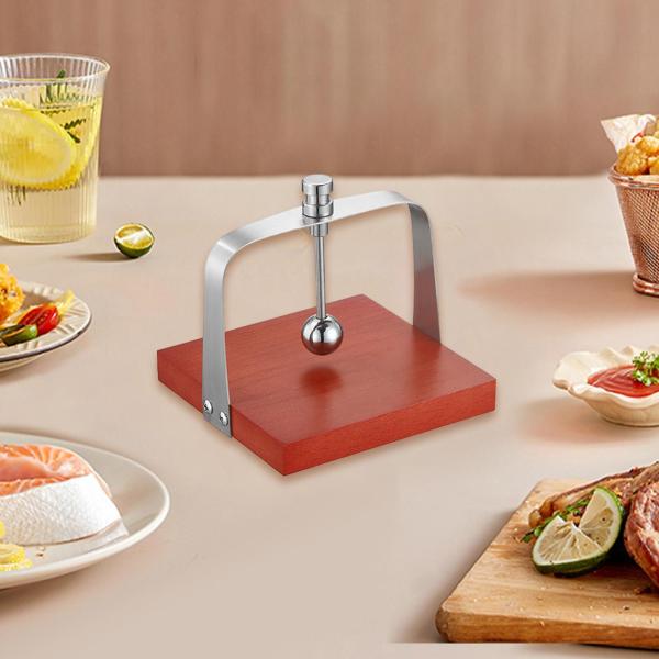 木製ナプキンホルダー 滑らかで実用的なティッシュオーガナイザー ホテル キッチン バー用 13cmx13cmx12.5cm シルバー